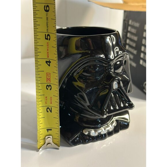 VTG 1997 Darth Vader Head Mug | Star Wars Collectors Series Black Coffee Cup 5" - Picture 8 of 8